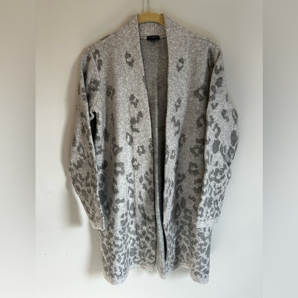 Nwot Talbots Shadow Leopard Print Flyaway Sweater - image 1